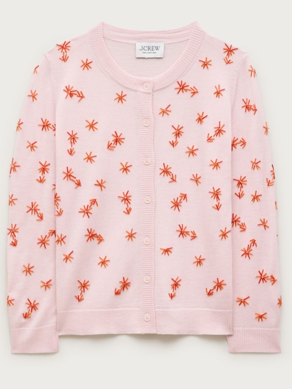NWT J Crew Collection crewneck cardigan in merino wool with embellishments Small